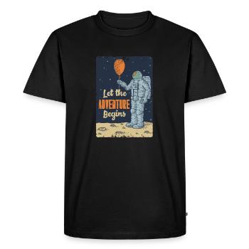 Let the Adventure L’idée de cadeau de Bégin - T-shirt Premium bio Homme - noir - Devant - Nico (187cm)