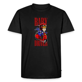 Baby Driver Rider Kid Idée cadeau - T-shirt Premium bio Homme - noir - Devant - Nico (187cm)