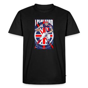 UK Football Idée cadeau - T-shirt Premium bio Homme - noir - Devant - Nico (187cm)