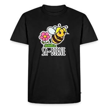 Sabine l’abeille mignonne - T-shirt Premium bio Homme - noir - Devant - Nico (187cm)