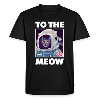 To the Meow - Drôle de conception de chat spatial - T-shirt Premium bio Homme - noir - Devant - Nico (187cm)