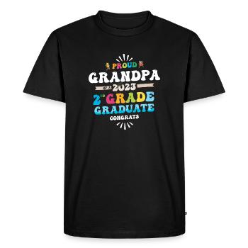 Fier grand-père d’une classe de 2e année de 2023 - T-shirt Premium bio Homme - noir - Devant - Nico (187cm)