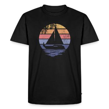 voilier voilier voilier voilier voilier voilier - T-shirt Premium bio Homme - noir - Devant - Nico (187cm)