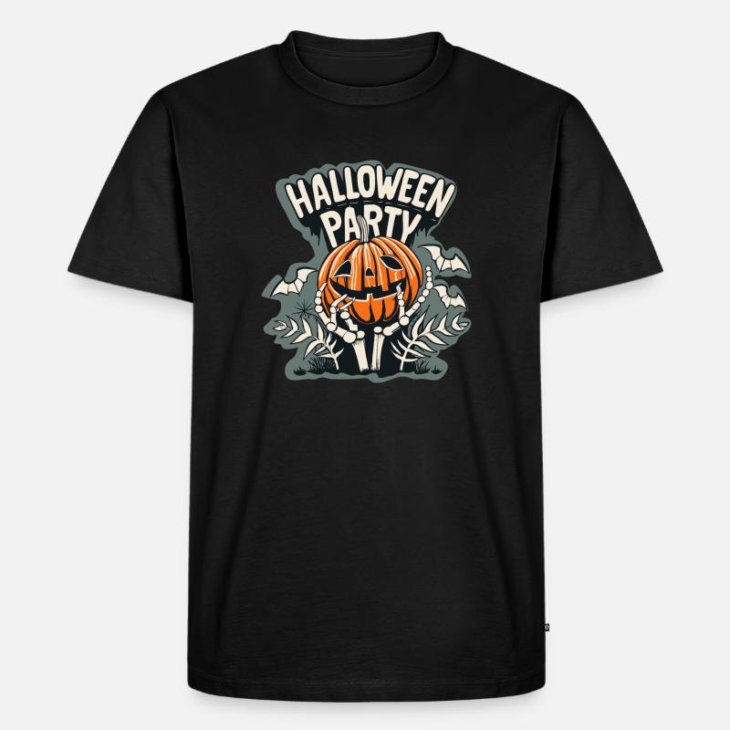 Halloween - Männer Premium Bio T-Shirt - Schwarz