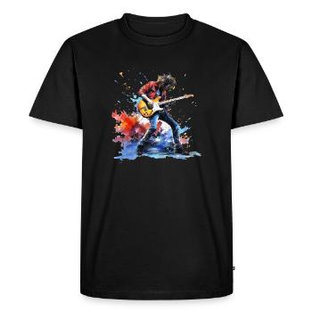 Guitare électrique, cadeau de guitare, jeu de guitare de musicien - T-shirt Premium bio Homme - noir - Devant - Nico (187cm)