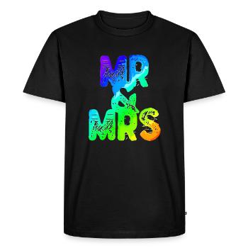 Lui et vous | M. et Mme | M. et Mme - T-shirt Premium bio Homme - noir - Devant - Nico (187cm)