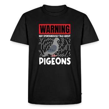 Conception de Pigeon Talk pour les amateurs de pigeons - T-shirt Premium bio Homme - noir - Devant - Nico (187cm)