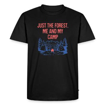 Just the Forest and Me Introvert Camping - Men's Premium Organic T-Shirt - black - Front - Nico (187cm)
