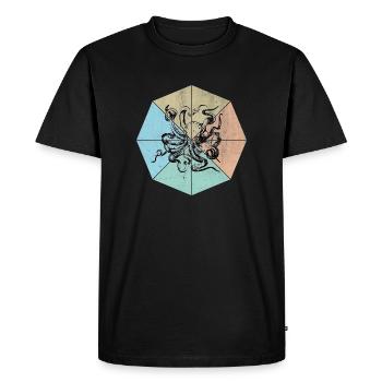 calamar - T-shirt Premium bio Homme - noir - Devant - Nico (187cm)