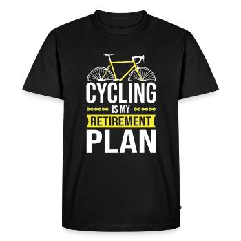 Cycling my reteriment retirement bike gift plan - Men's Premium Organic T-Shirt - black - Front - Nico (187cm)
