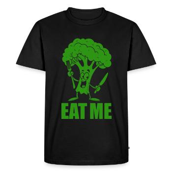 Brocoli - Mange-moi - Légumes, végétalien - T-shirt Premium bio Homme - noir - Devant - Nico (187cm)