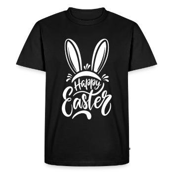 Happy Easter - Easter Bunny - Easter Egg - Gift - Men's Premium Organic T-Shirt - black - Front - Nico (187cm)
