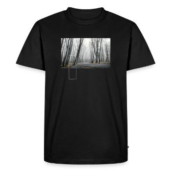 Fog I (EPHEMERAL series) - Men's Premium Organic T-Shirt - black - Front - Nico (187cm)