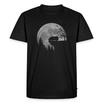 Camper Van, Camper, Wohnmobil, Mond - Männer Premium Bio T-Shirt - Schwarz - Vorne - Nico (187cm)