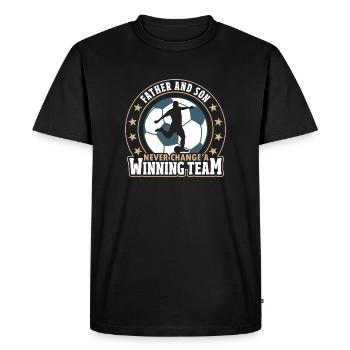 Father and Son - Never Change A Winning Team - Men's Premium Organic T-Shirt - black - Front - Nico (187cm)