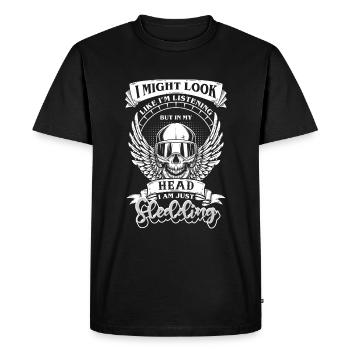 Sports Christmas - Men's Premium Organic T-Shirt - black - Front - Nico (187cm)