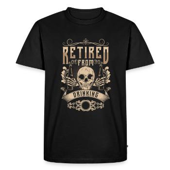 Excès d’alcool Cesser de fumer - T-shirt Premium bio Homme - noir - Devant - Nico (187cm)