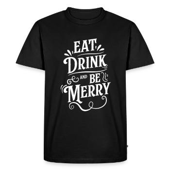 Comptoir alimentaire gourmet - T-shirt Premium bio Homme - noir - Devant - Nico (187cm)