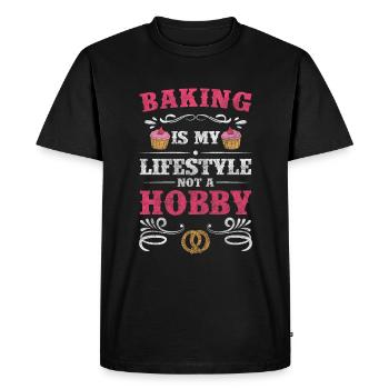 Boulangerie Confiseur Pâte de boulangerie - T-shirt Premium bio Homme - noir - Devant - Nico (187cm)