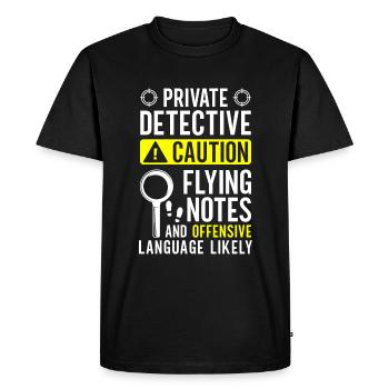 Détective privé Enquêteur Détective professionnel - T-shirt Premium bio Homme - noir - Devant - Nico (187cm)