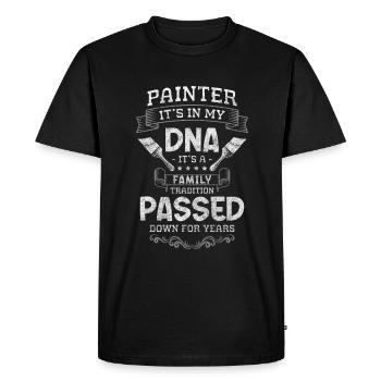 Vernisseur Peinture Peinture Maître Peintre - T-shirt Premium bio Homme - noir - Devant - Nico (187cm)