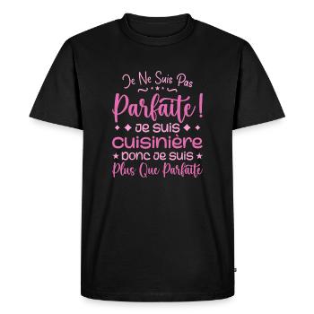 A more than perfect cook, a dream job - Men's Premium Organic T-Shirt - black - Front - Nico (187cm)