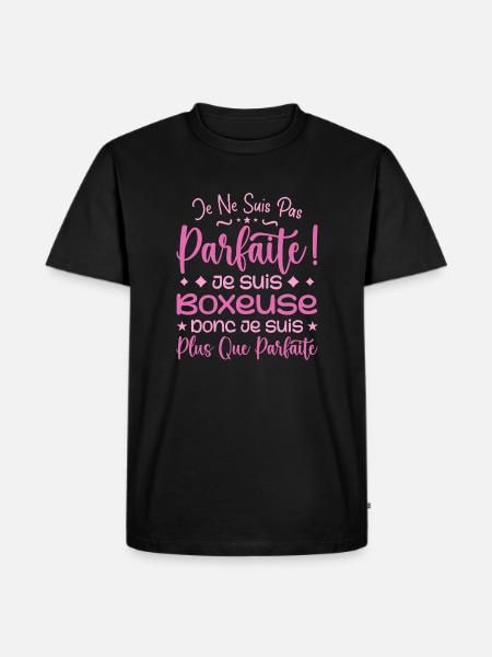 Une Boxeuse plus que parfaite, métier de rêve - T-shirt Premium bio Homme - noir