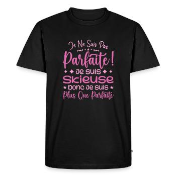 A more than perfect skier, a dream job - Men's Premium Organic T-Shirt - black - Front - Nico (187cm)