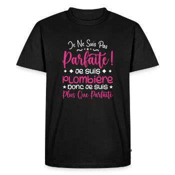 A more than perfect plumber, a dream job - Men's Premium Organic T-Shirt - black - Front - Nico (187cm)