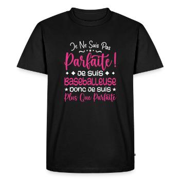 A more than perfect Baseball player, a dream job - Men's Premium Organic T-Shirt - black - Front - Nico (187cm)