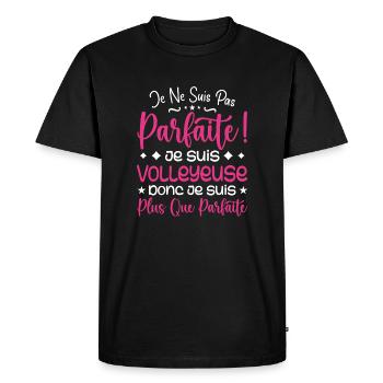 A more than perfect volleyball player, a dream job - Men's Premium Organic T-Shirt - black - Front - Nico (187cm)