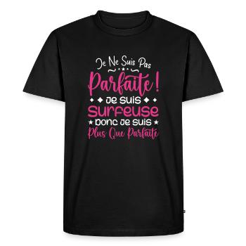 A more than perfect surfer, a dream job - Men's Premium Organic T-Shirt - black - Front - Nico (187cm)