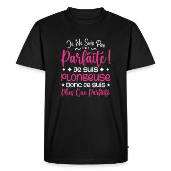 A more than perfect dishwasher, a dream job - Men's Premium Organic T-Shirt - black - Front - Nico (187cm)