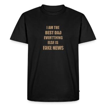 je suis le meilleur papa tout le reste est de fausses nouvelles - T-shirt Premium bio Homme - noir - Devant - Nico (187cm)