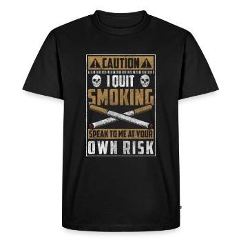 Arrêter la nicotine en bonne santé - T-shirt Premium bio Homme - noir - Devant - Nico (187cm)