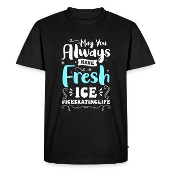 Schlittschuh Eisbahn - Men's Premium Organic T-Shirt - black - Front - Nico (187cm)