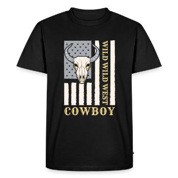 Pays des cow-boys Texas - T-shirt Premium bio Homme - noir - Devant - Nico (187cm)