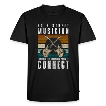 Concert de dons de musiciens - T-shirt Premium bio Homme - noir - Devant - Nico (187cm)