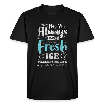 Ice Skates Ice Rink Sports Ice Dance - Men's Premium Organic T-Shirt - black - Front - Nico (187cm)