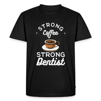 Dents Profession Soins dentaires Orthopédiste - T-shirt Premium bio Homme - noir - Devant - Nico (187cm)