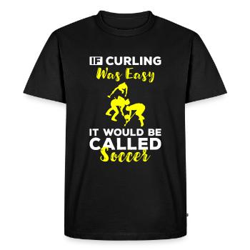Curler Ice Curl Athlete - T-shirt Premium bio Homme - noir - Devant - Nico (187cm)