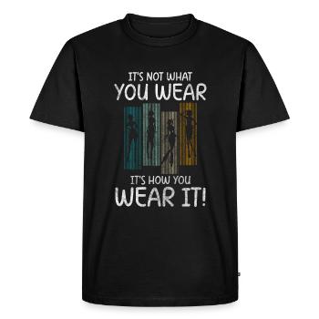 Amateur de mode Style Nouveau à la mode - T-shirt Premium bio Homme - noir - Devant - Nico (187cm)
