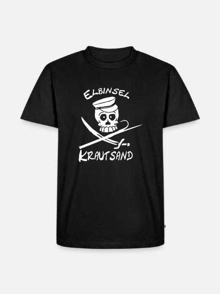 Elbinsel-Krautsand - Männer Premium Bio T-Shirt - Schwarz