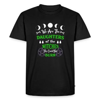 Nous sommes les filles des sorcières qui n’ont pas - T-shirt Premium bio Homme - noir - Devant - Nico (187cm)
