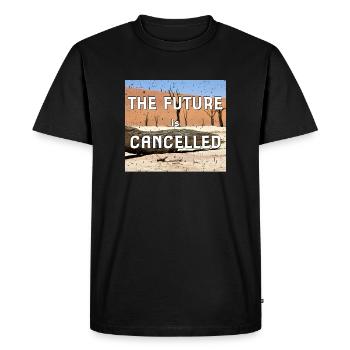 the future is cancelled Thoughtful Pessimist - Men's Premium Organic T-Shirt - black - Front - Nico (187cm)