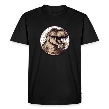 Dinosaur, prehistoric creature, ancient reptile - Men's Premium Organic T-Shirt - black - Front - Nico (187cm)