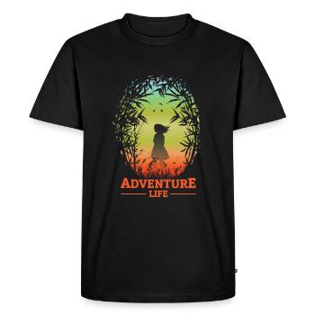 Cool Adventure Life Adventure Outdoor Design - Men's Premium Organic T-Shirt - black - Front - Nico (187cm)