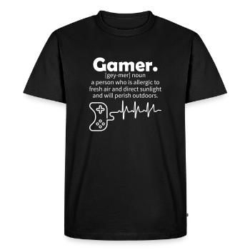 Gamer Funny Tshirt - T-shirt Premium bio Homme - noir - Devant - Nico (187cm)