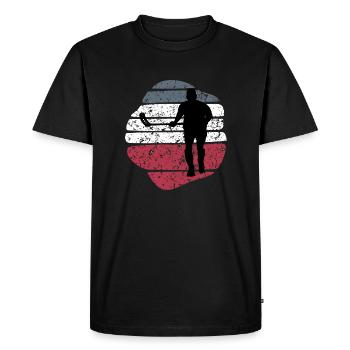 Floorball floorball floorball season bandyplay - Men's Premium Organic T-Shirt - black - Front - Nico (187cm)
