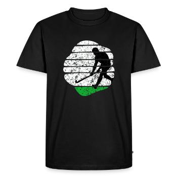 Field Hockey Artificial Grass Hockey Hockey Player Hockey - Men's Premium Organic T-Shirt - black - Front - Nico (187cm)